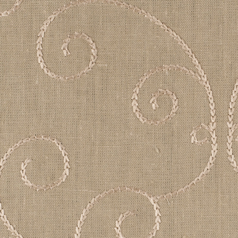 Natural Beige Swirls Embr & Eyelet Detail