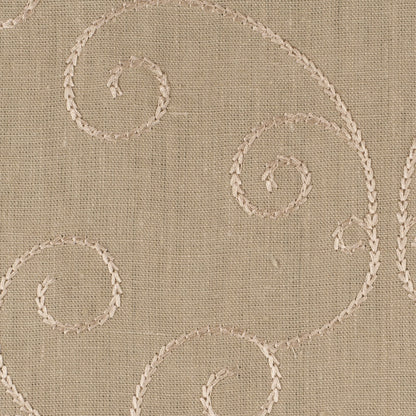 Natural Beige Swirls Embr & Eyelet Detail