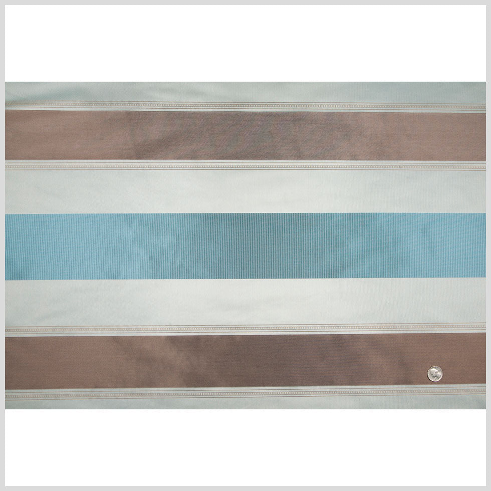 Turquoise/Taupe Stripes Woven Full