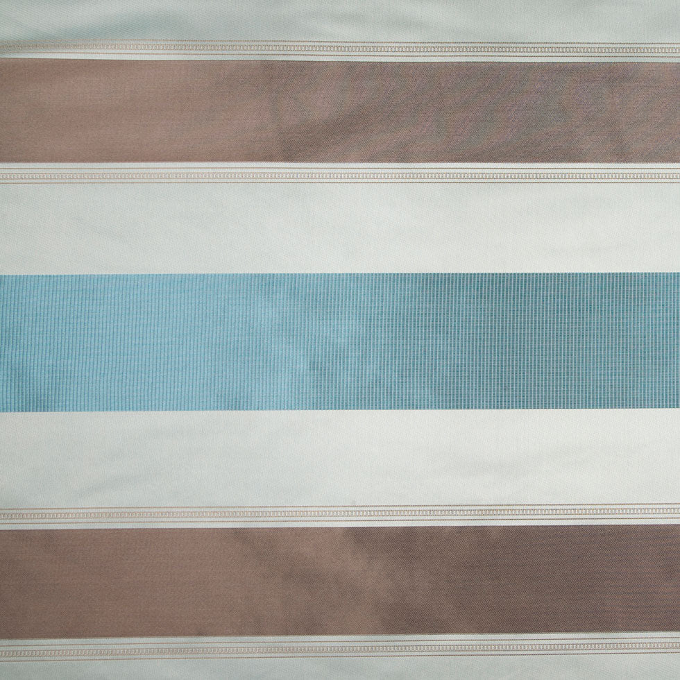 Turquoise/Taupe Stripes Woven