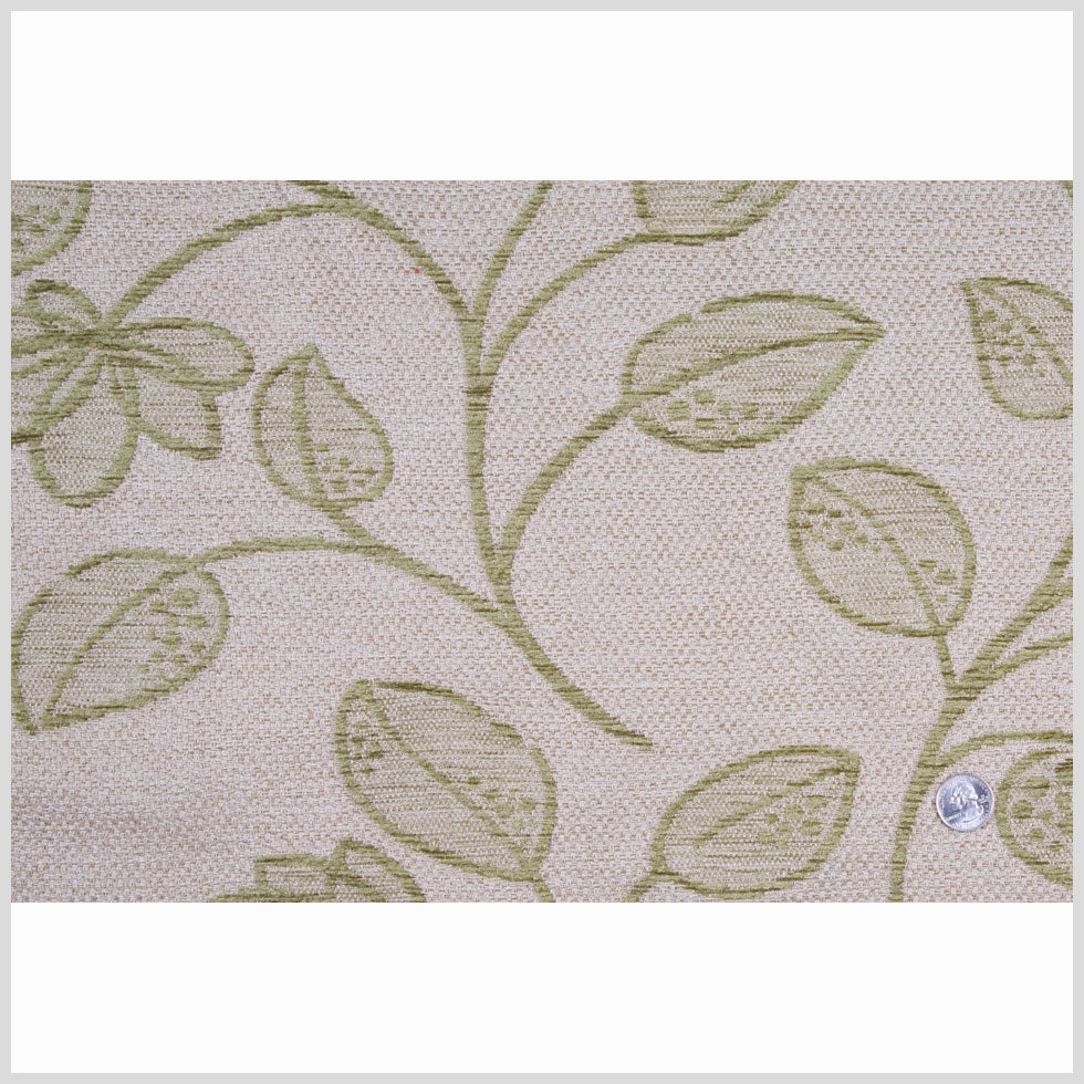 Beige/Olive Floral Chenille Full
