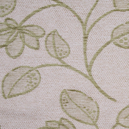 Beige/Olive Floral Chenille