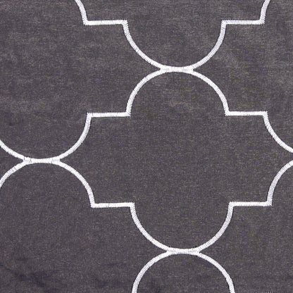 White Geometric Sheer Detail