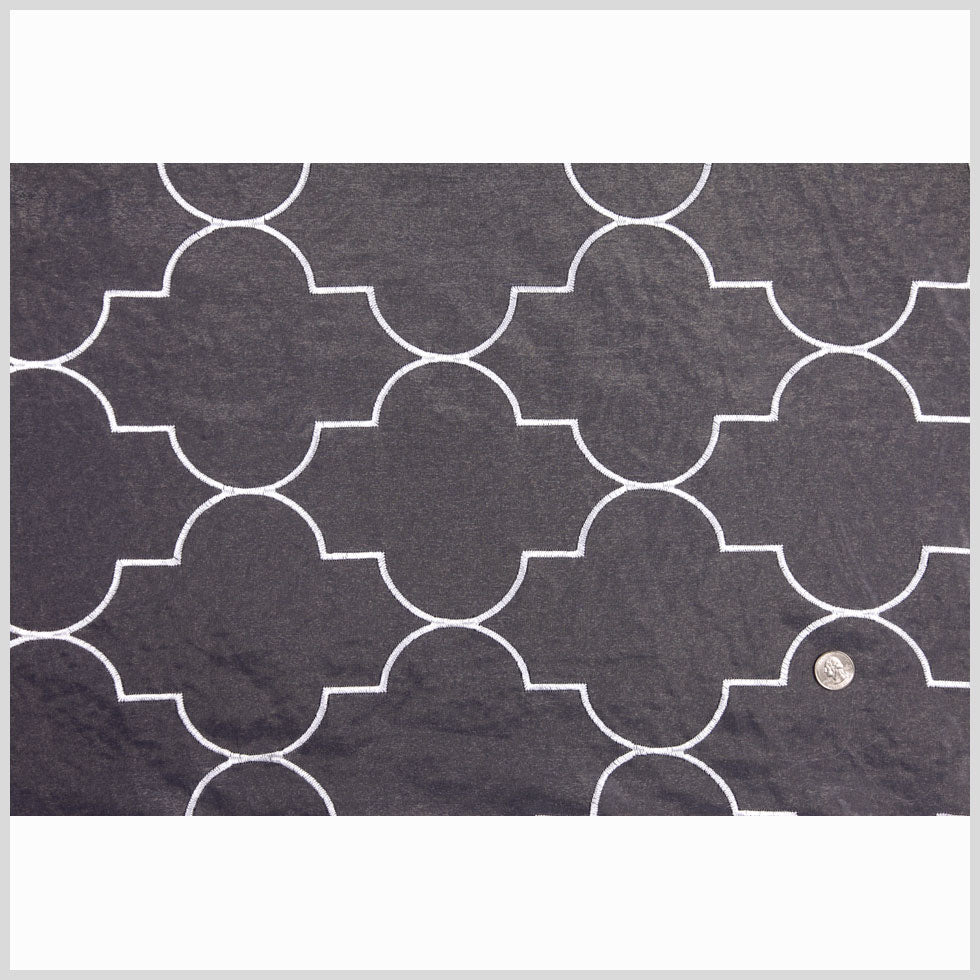 White Geometric Sheer Full