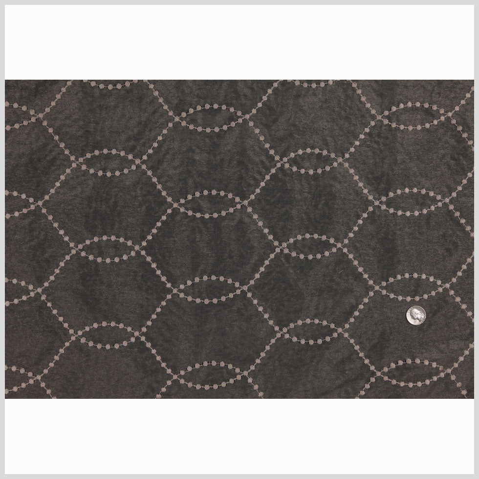 Pewter Polka Dots Sheer Full