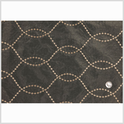 Antique Gold Polka Dots Sheer Full