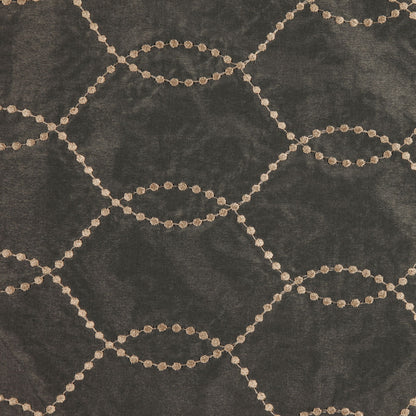 Antique Gold Polka Dots Sheer