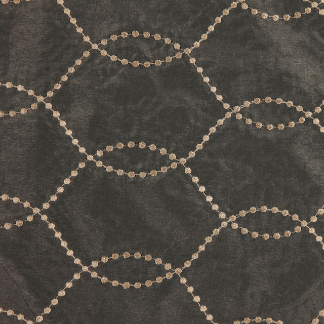 Antique Gold Polka Dots Sheer