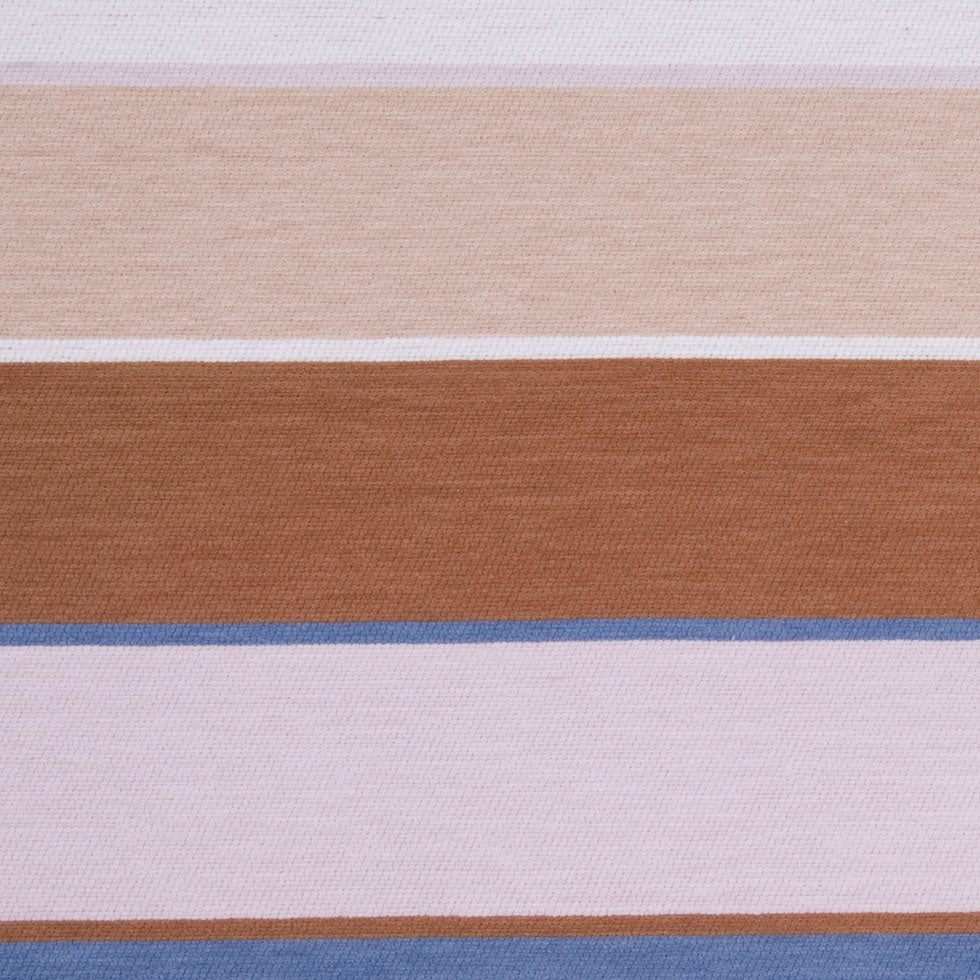Natural/Beige/Bluestone/Brown Stripes Velvet Detail