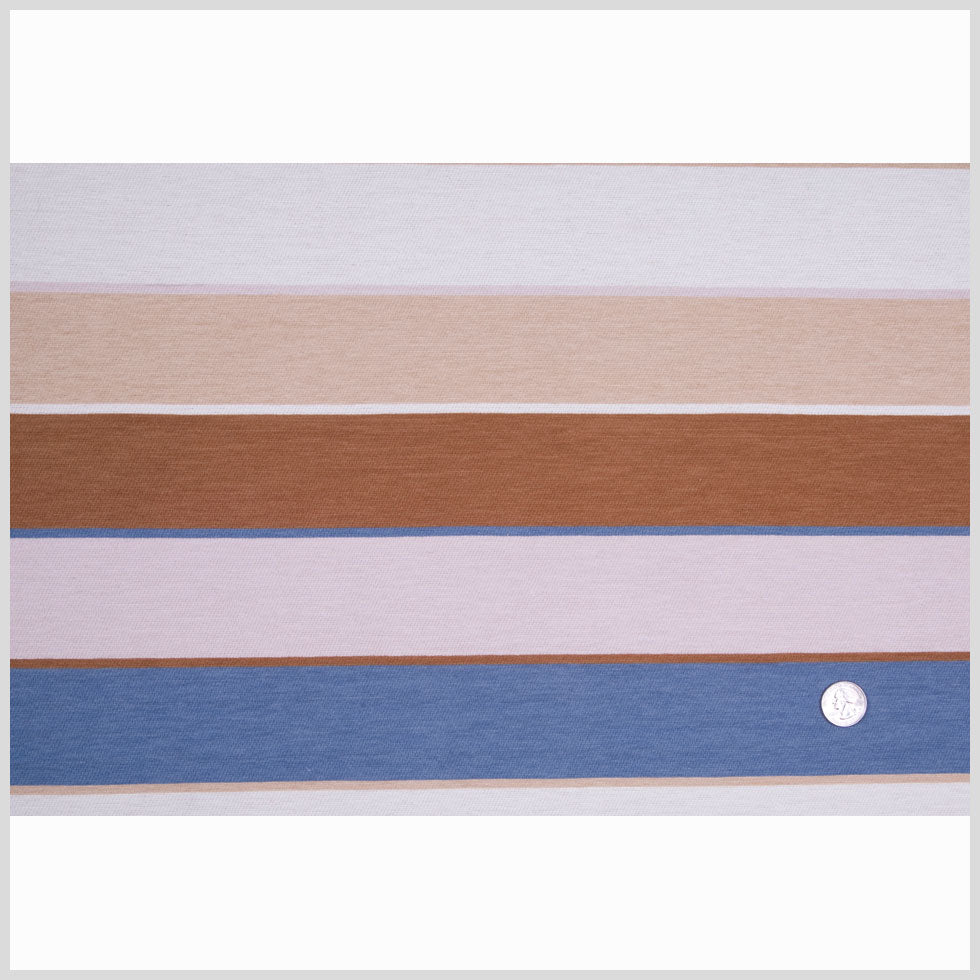 Natural/Beige/Bluestone/Brown Stripes Velvet Full