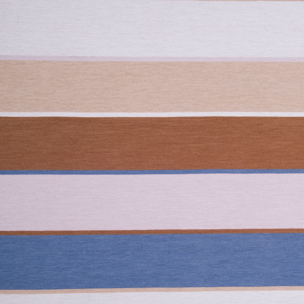 Natural/Beige/Bluestone/Brown Stripes Velvet