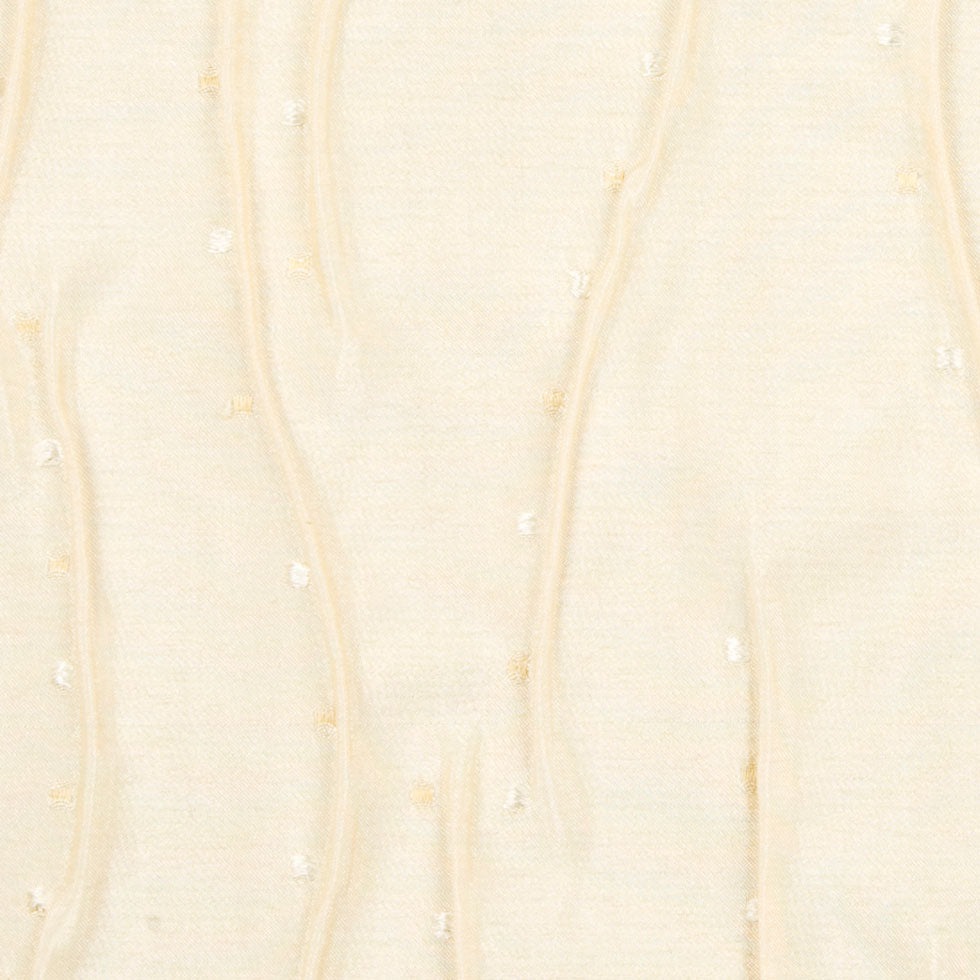 Cream Geometric Woven Detail