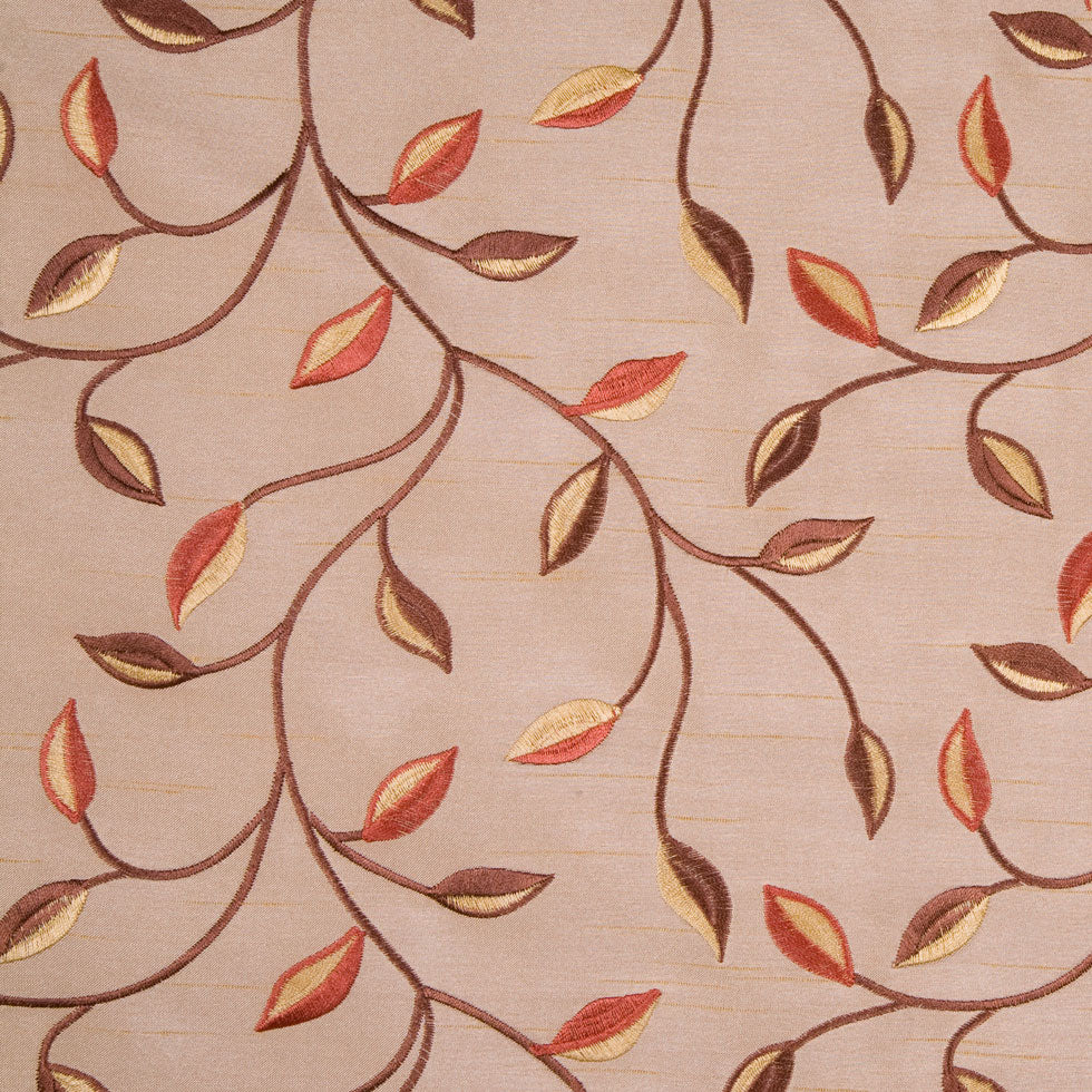 Victorian Gold/Rustique/Cinnamon/Gold Floral Shantung   /Dupioni