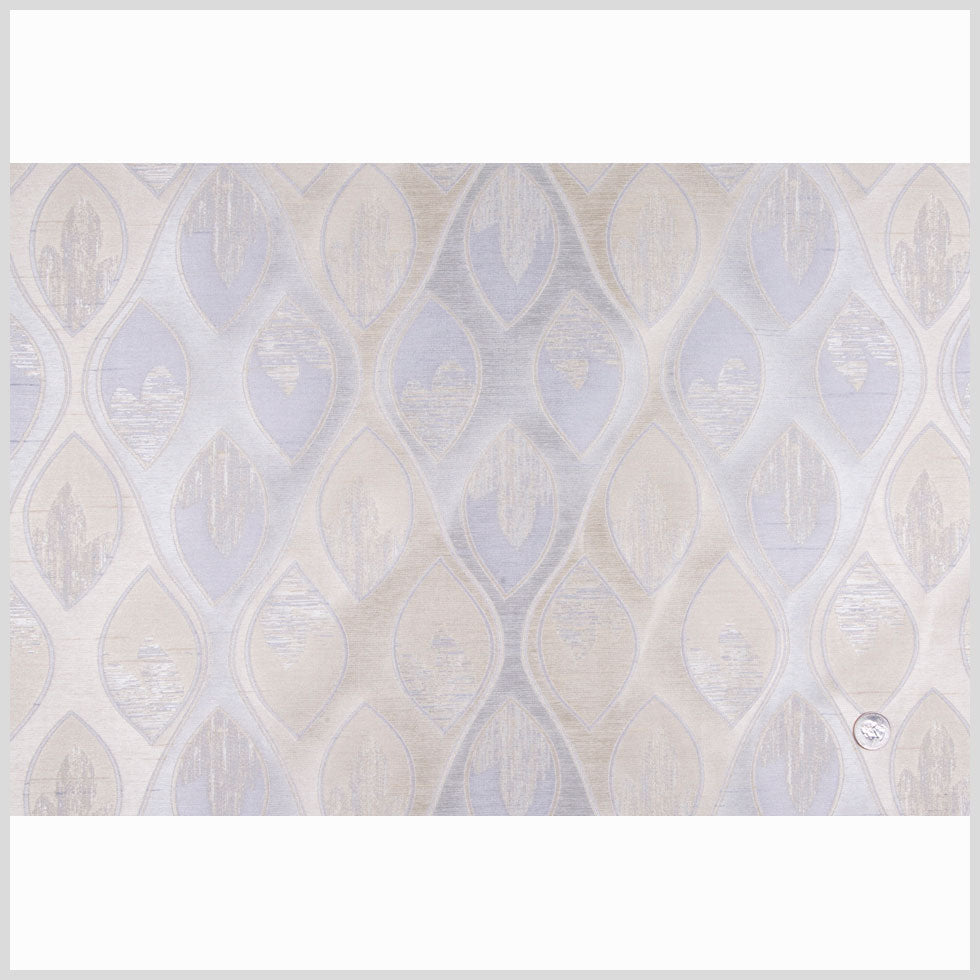 Soft Silver/Ice Blue Geometric Woven Full