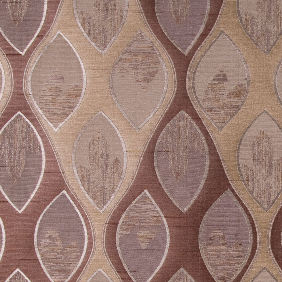 Chocolate/Antique Gold Geometric Woven Detail
