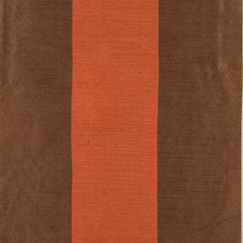 Chocolate/Terracotta/Beige Stripes Woven Detail