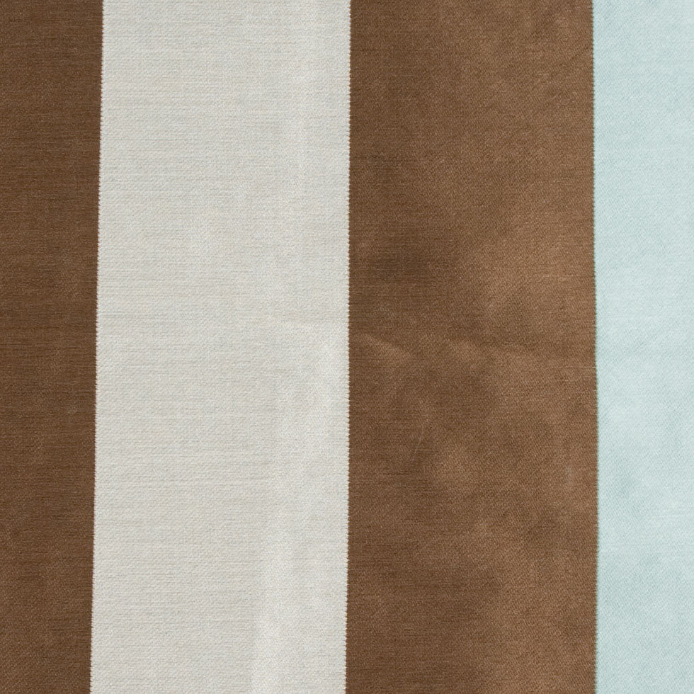 Silver/Chocolate/Silver Blue Stripes Woven Detail