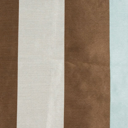 Silver/Chocolate/Silver Blue Stripes Woven Detail