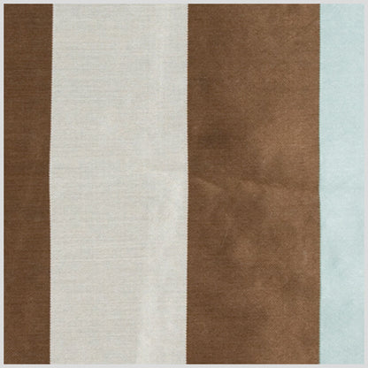 Silver/Chocolate/Silver Blue Stripes Woven Full