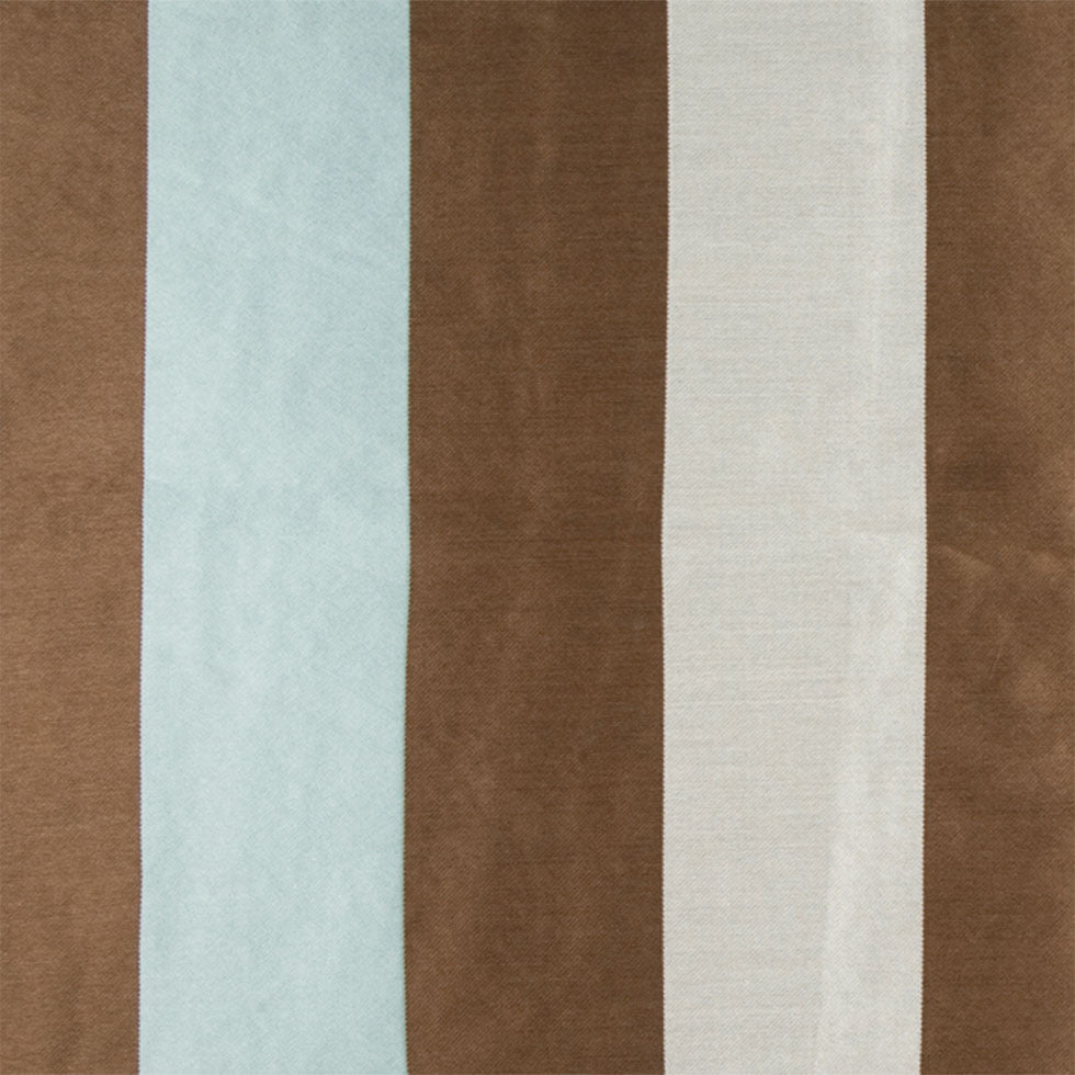 Silver/Chocolate/Silver Blue Stripes Woven