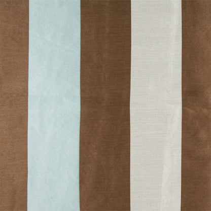 Silver/Chocolate/Silver Blue Stripes Woven