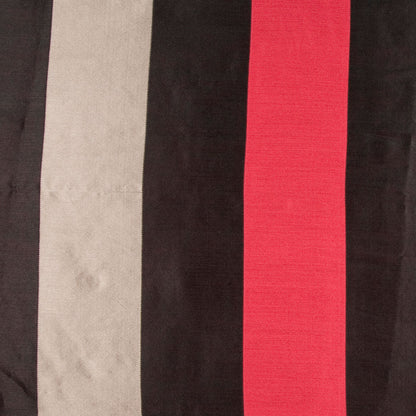Black/Cranberry/Stone Stripes Woven