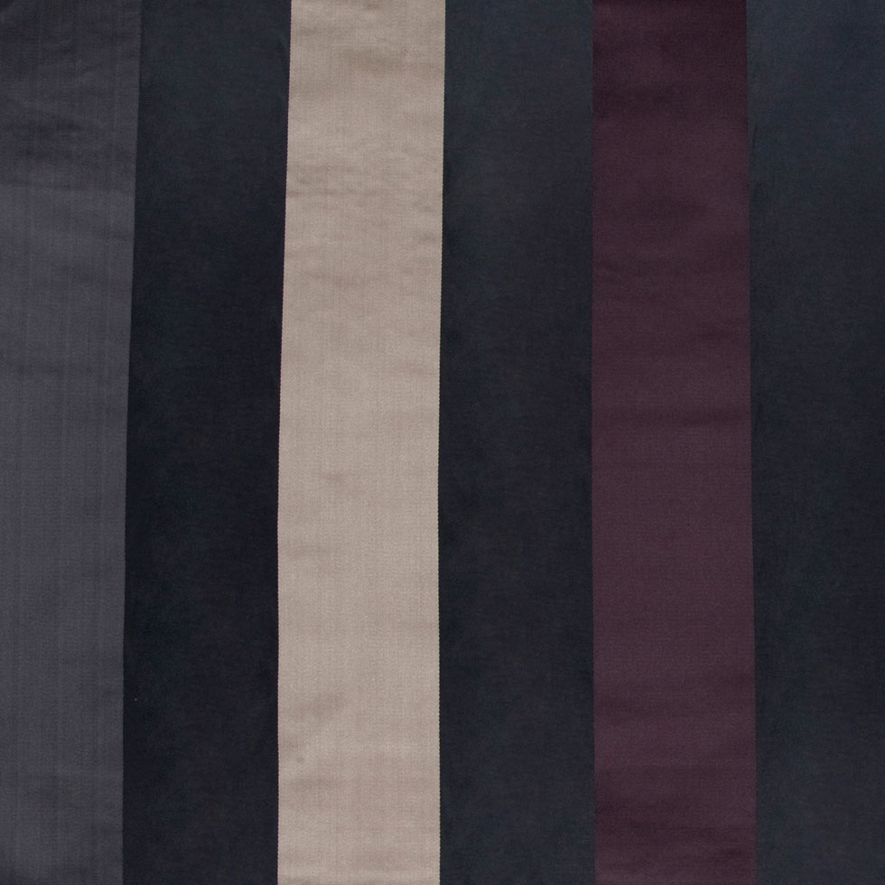 Black/Deep Plum/Dirty Beige Stripes Woven