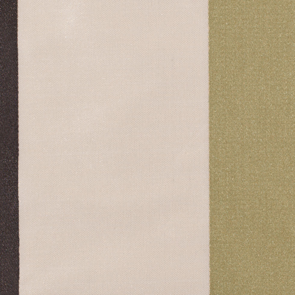 Cream/Chocolate/Kiwi Stripes Woven Detail