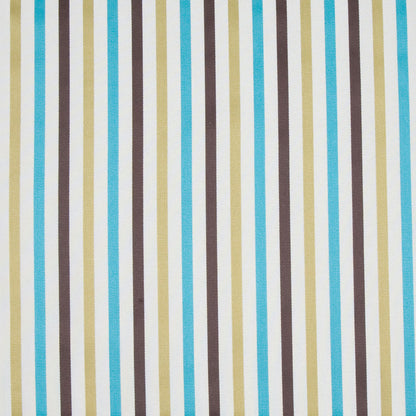 Cream/Chocolate/Kiwi Stripes Woven Detail