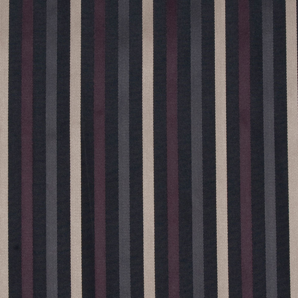 Black/Deep Plum/Dirty Beige Stripes Woven Detail