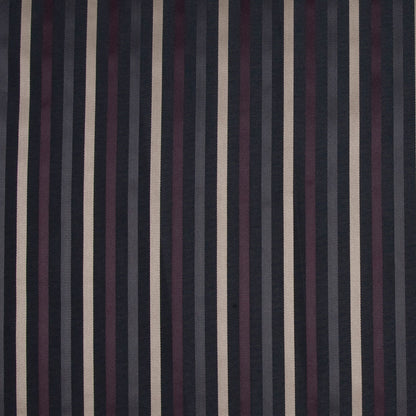 Black/Deep Plum/Dirty Beige Stripes Woven