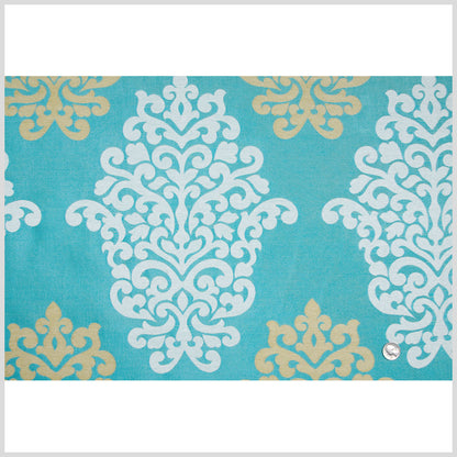 Aqua Damask Brocade Full