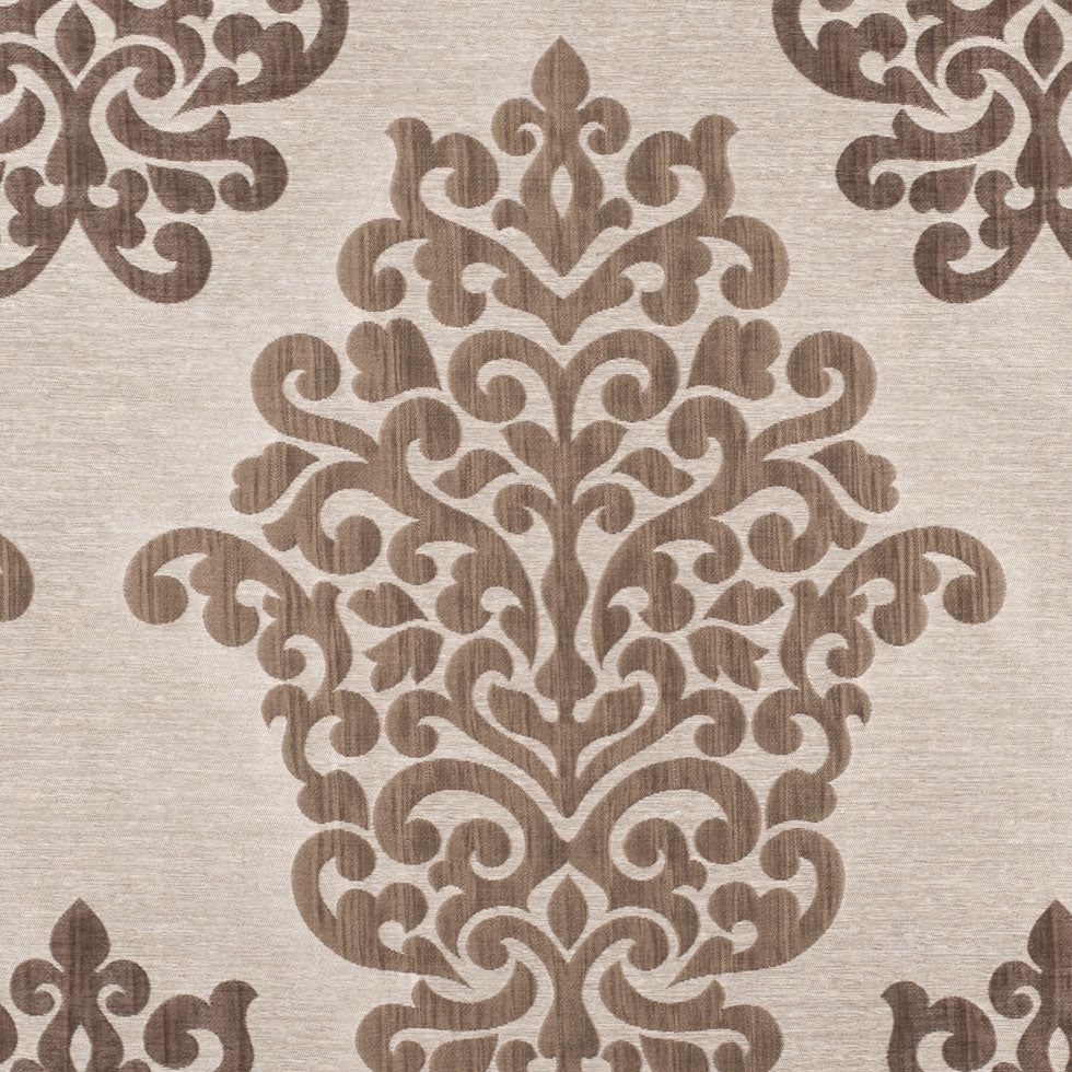 Cream/Chocolate Damask Brocade