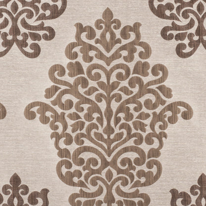 Cream/Chocolate Damask Brocade