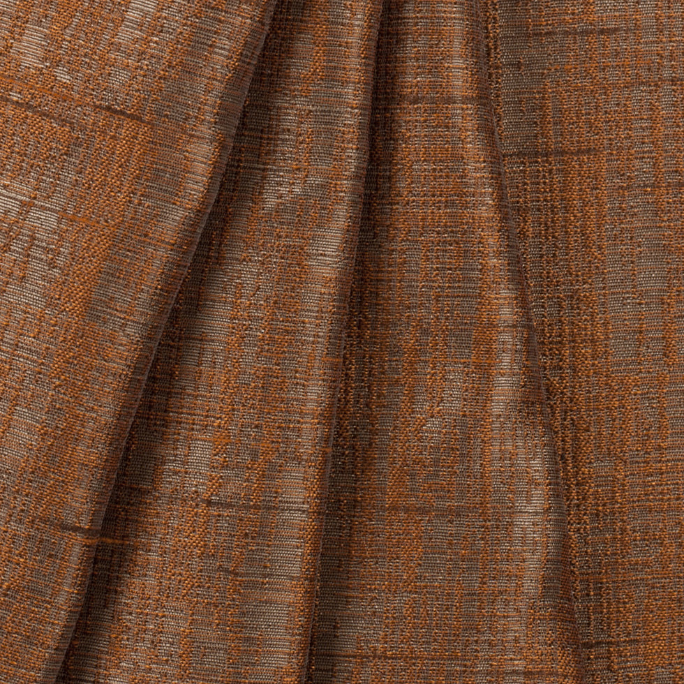 Cashmere/Terracotta Polyester Brocade Folded