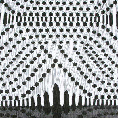 Black Classical Poly Lace Panel Detail
