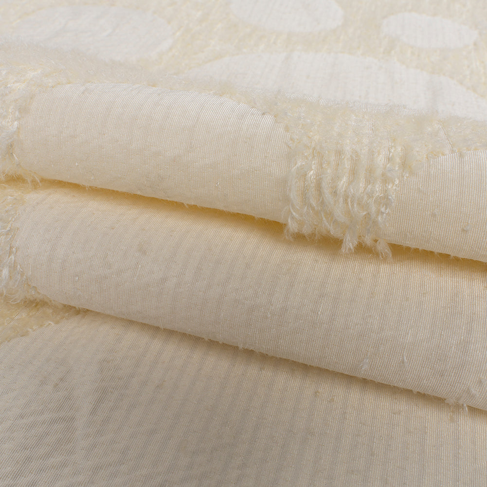Cream Polka Dots Woven Folded