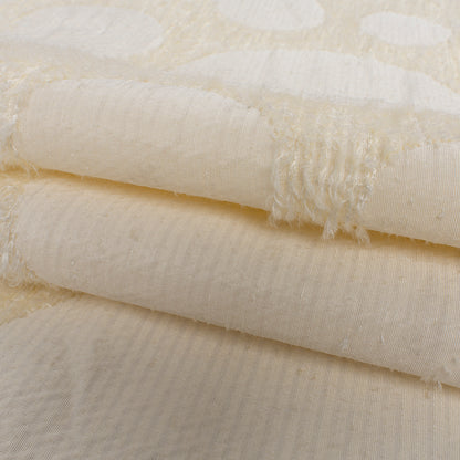 Cream Polka Dots Woven Folded