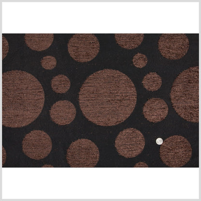 Black/Brown Polka Dots Woven Full