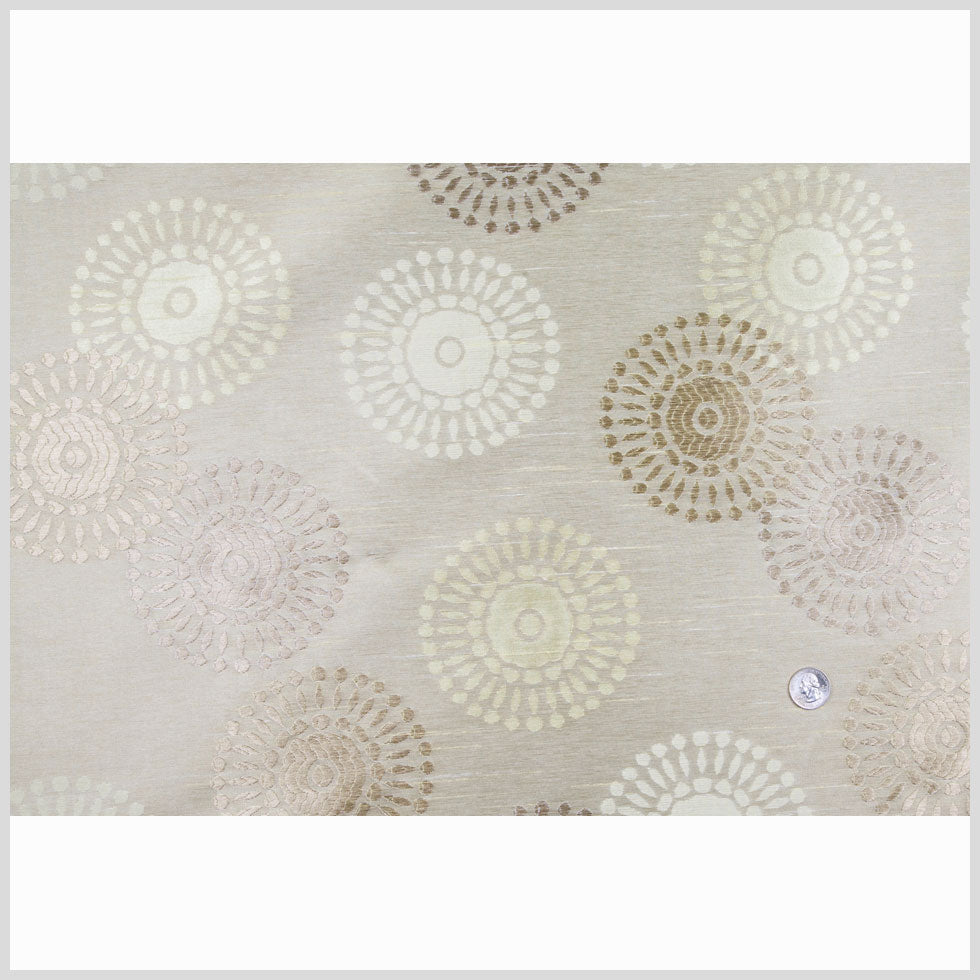Citra Green/Victorian Gold/Cream Floral Shantung   /Dupioni Full