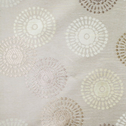 Citra Green/Victorian Gold/Cream Floral Shantung   /Dupioni