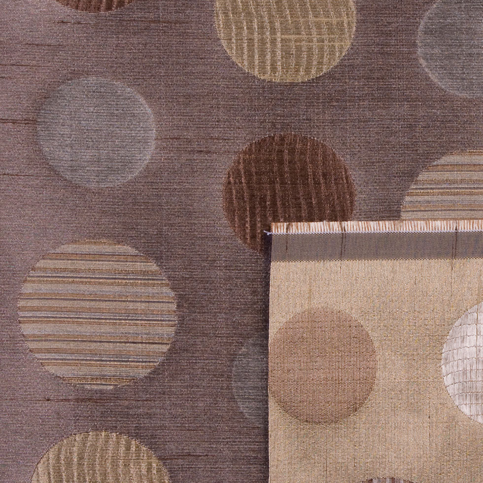 Brown Gold/Victorian Gold Geometric Shantung   /Dupioni Detail