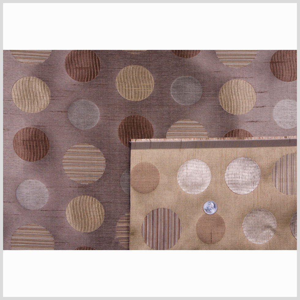 Brown Gold/Victorian Gold Geometric Shantung   /Dupioni Full