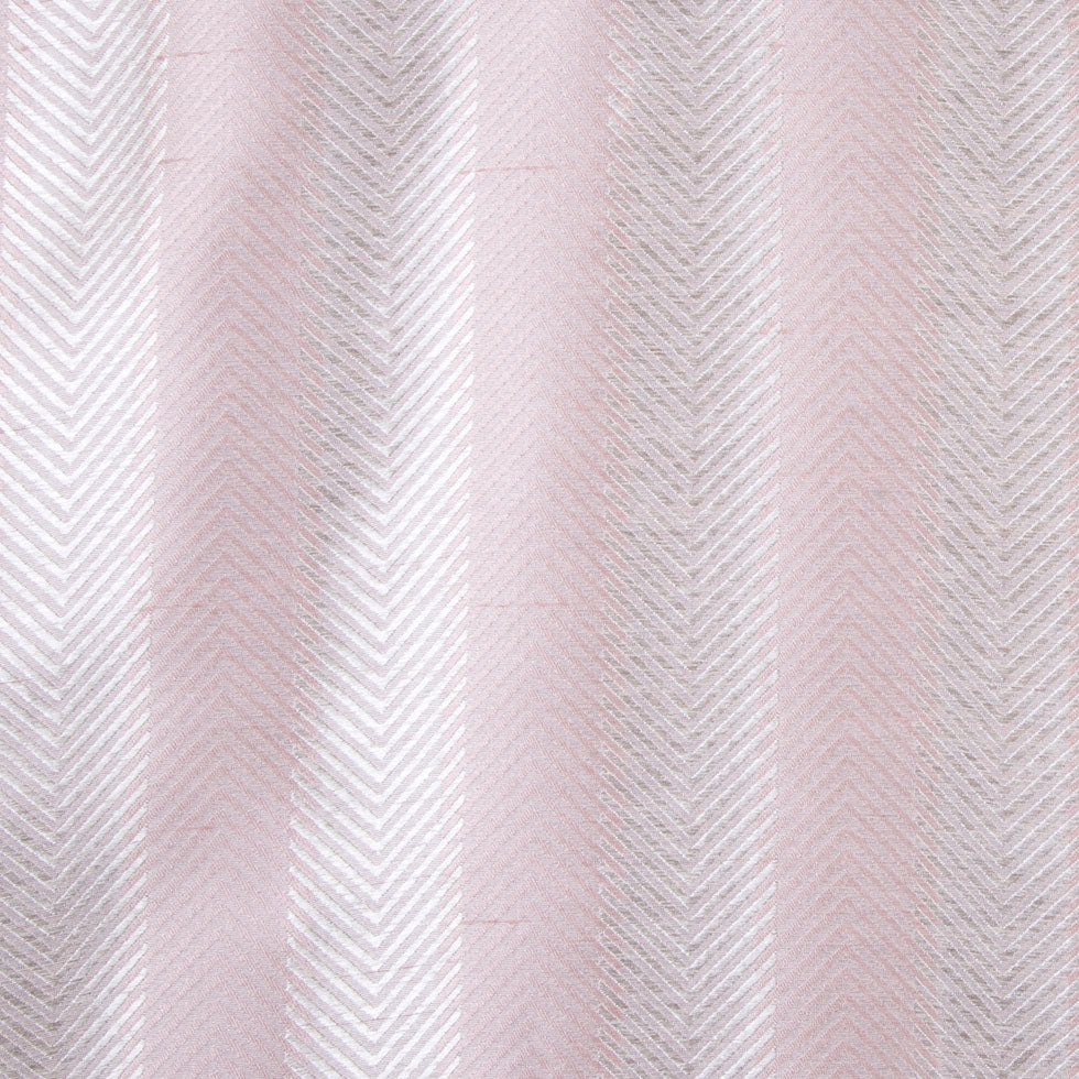 Baby Pink/Cream Stripes Shantung   /Dupioni