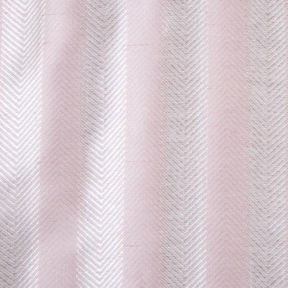 Baby Pink/Cream Stripes Shantung   /Dupioni