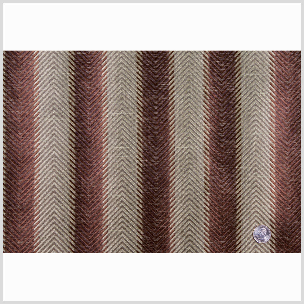 Chocolate/Mint Stripes Shantung   /Dupioni Full