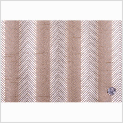 Bronze/Candlelight Glow Silver Stripes Shantung   /Dupioni Full