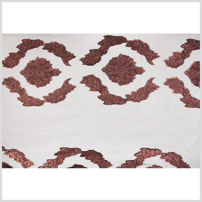 Chocolate/Copper Damask Sheer Full