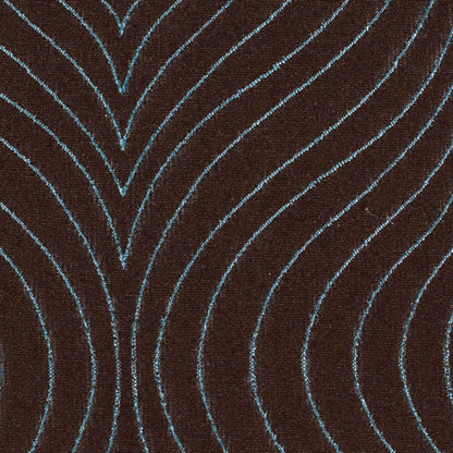 Iridescent Chocolate/Blue Geometric Woven Detail