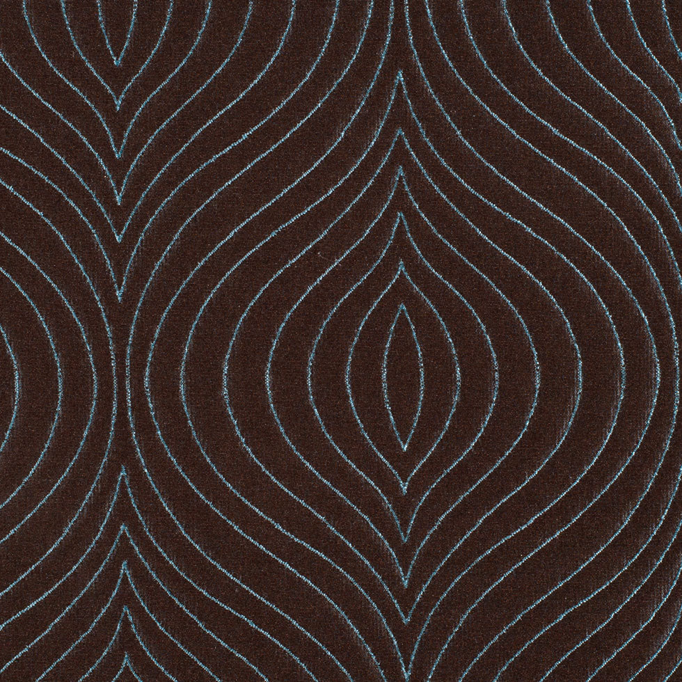 Iridescent Chocolate/Blue Geometric Woven